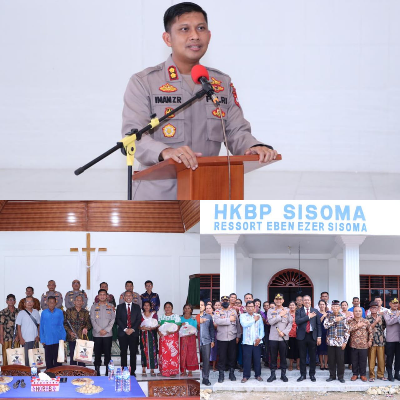 Kapolres Tapsel Temui Tokoh Agama Kristen di Gereja HKBP Sisoma Tantom