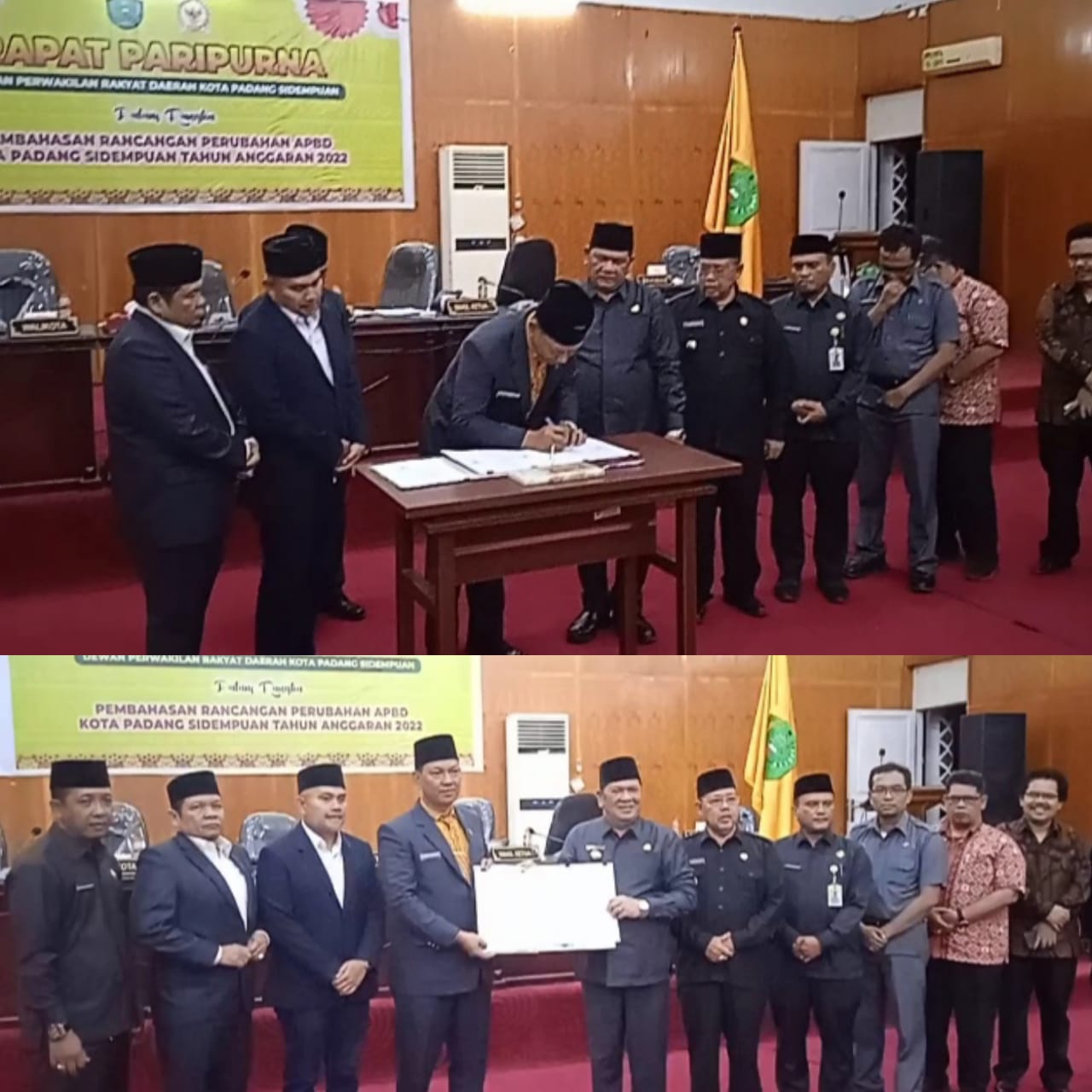 DPRD Sahkan P-APBD TA 2022 Kota Padang sidempuan