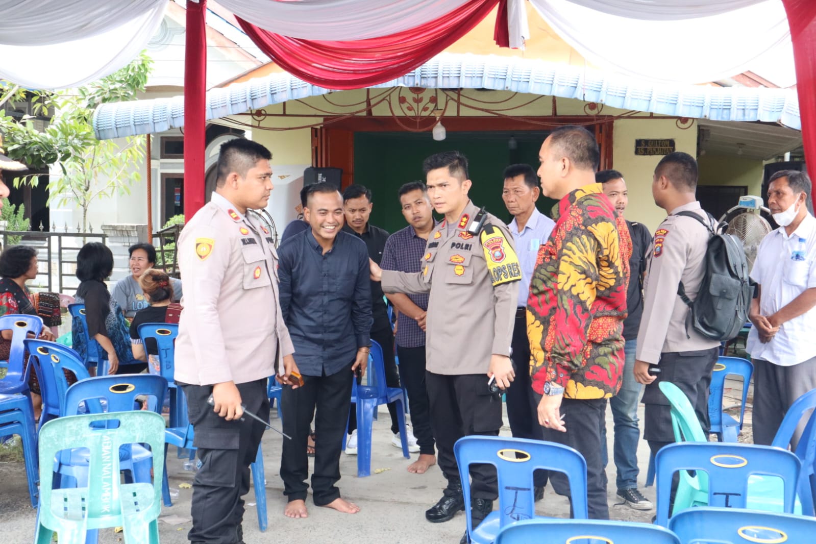Kapolres Asahan Melayat Ke Rumah duka orang tua Ketum GMKI