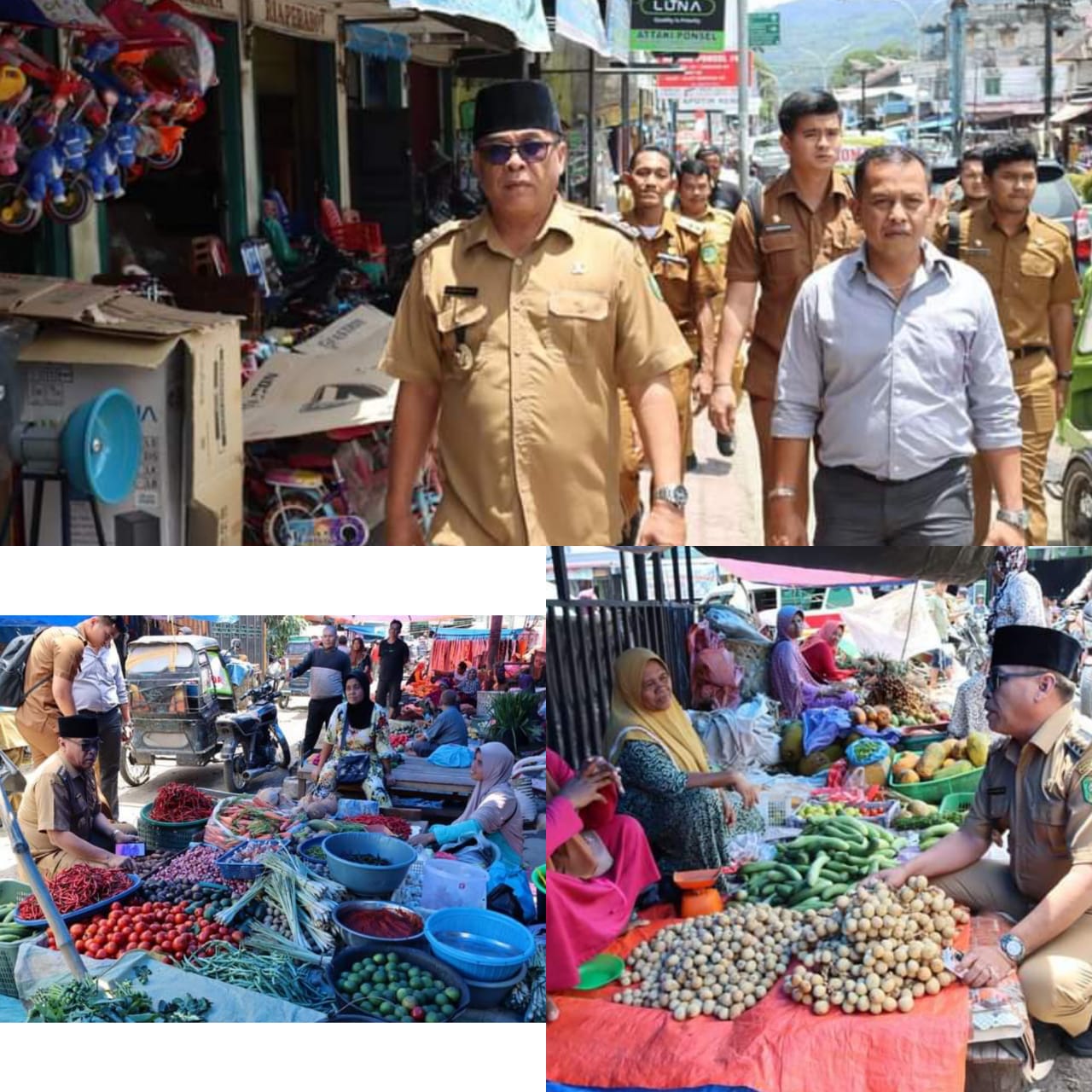 Kontrol Harga Pangan, Bupati Madina Tinjau Pedagang Pasar Lama