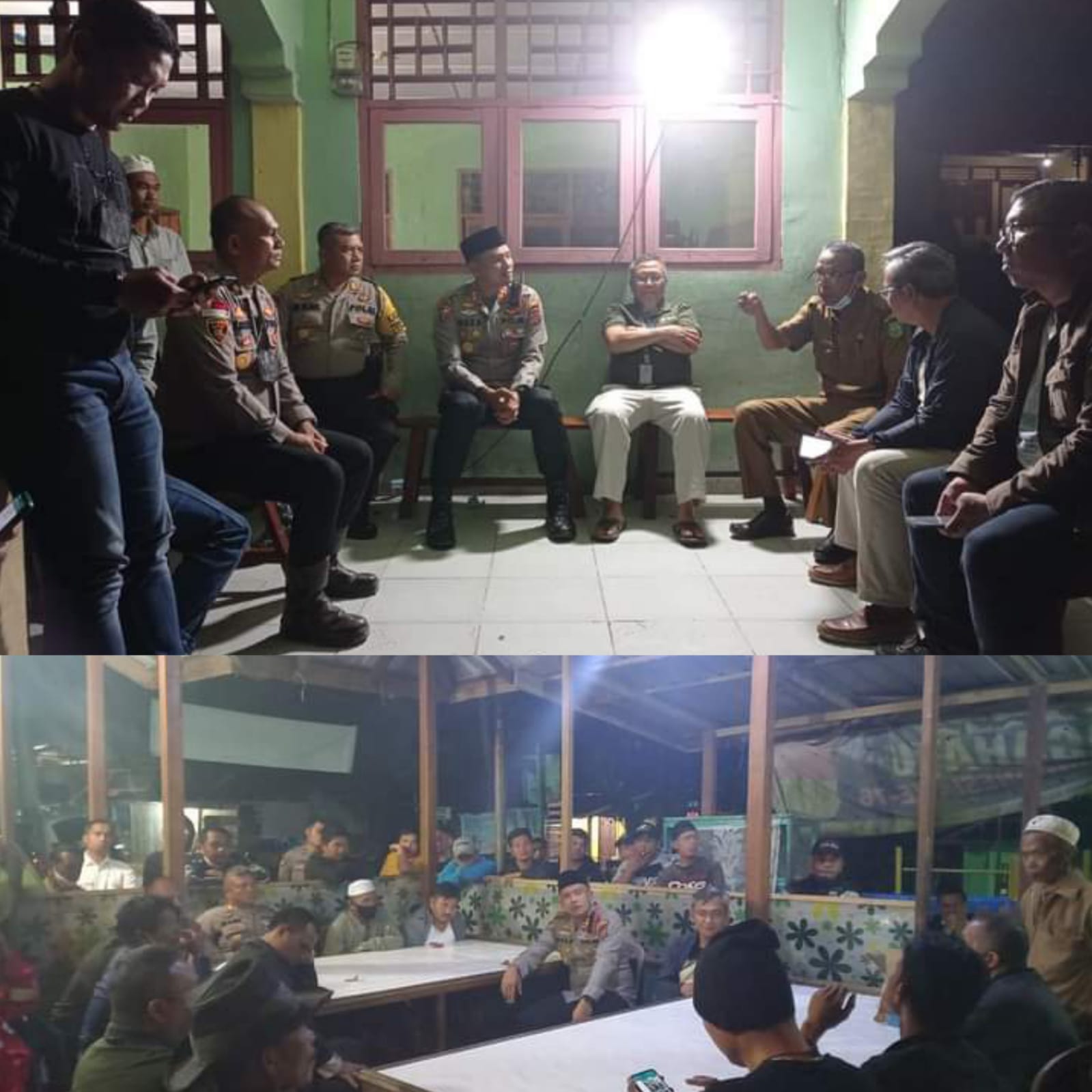 KAPOLRES MADINA dan PJU CEK KONDISI MASYARKAT DI POSKO EVAKUASI PASCA SEMBURAN H2S DI PT. SMGP