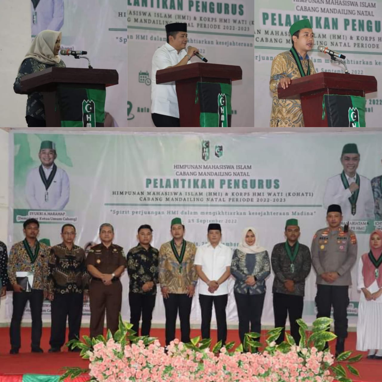 Wabup dan Ketua DPRD Hadiri Pelantikan HMI Madina