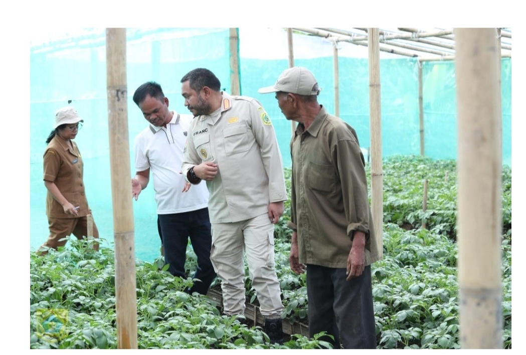 Bupati Pakpak Bharat Resmikan Green House Penangkaran Bibit Kentang Kelompok Tani Desa Kuta Dame