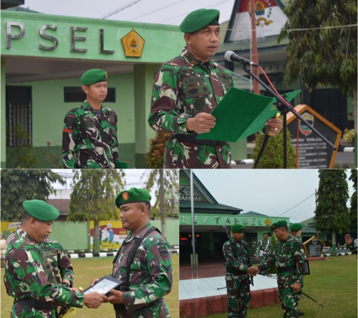 Dandim 0212/Tapsel Pimpin Upacara Bendera & Korp Raport Pindah Satuan