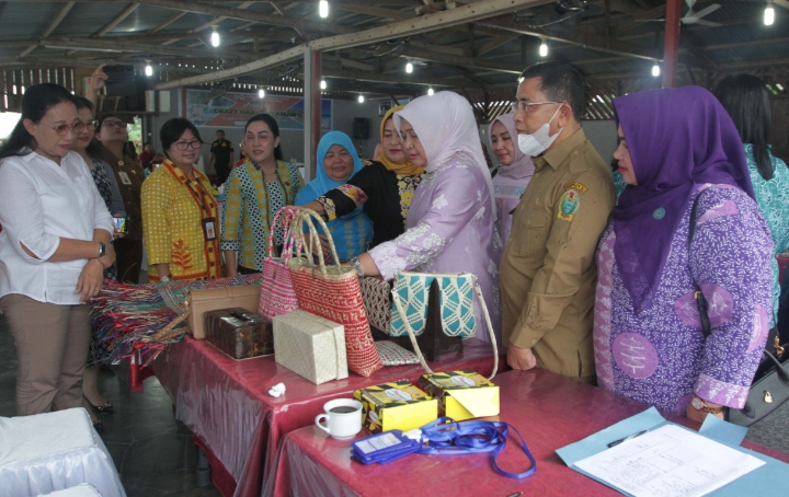 Buka Pelatihan Craft dari Anyaman di Kepulauan Nias, Nawal Lubis Harapkan Dukungan Pemda Sebagai Media Promosi
