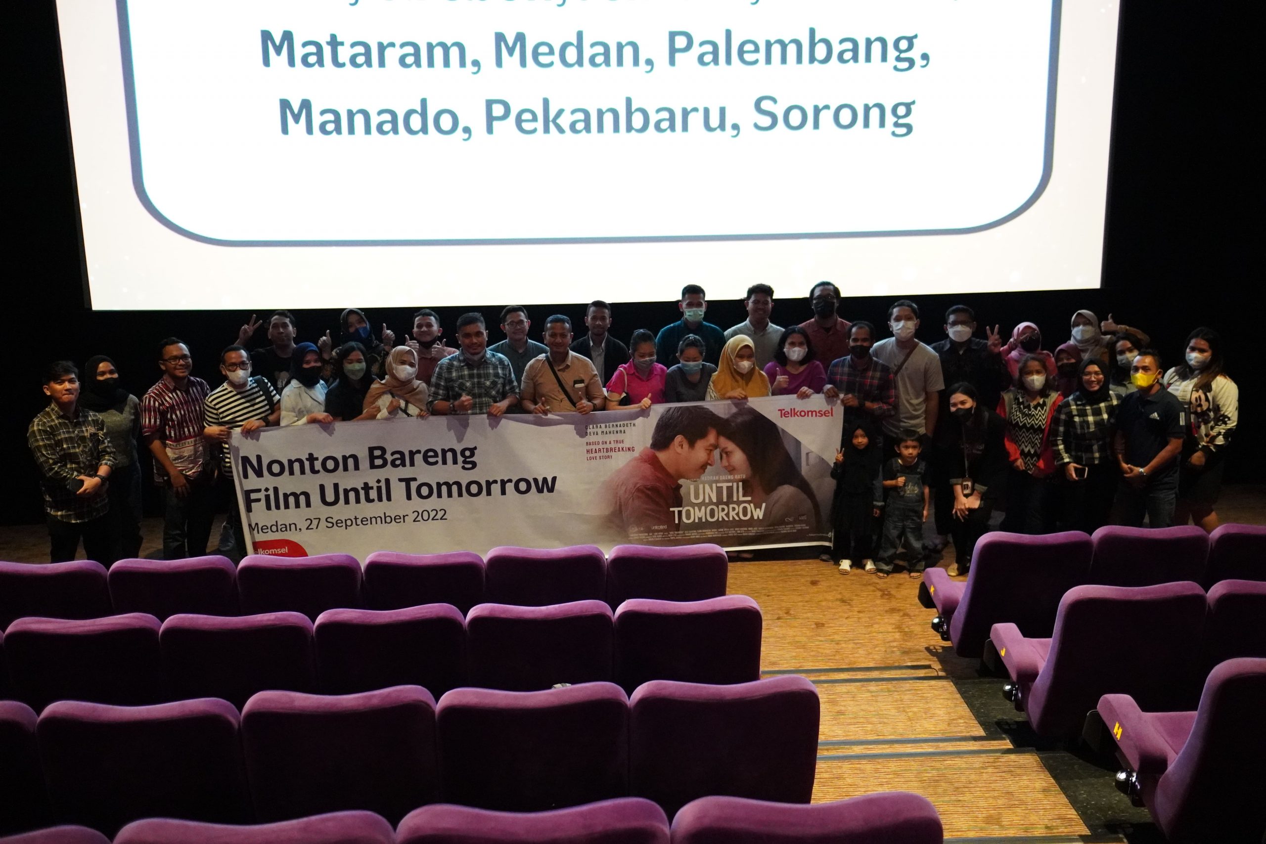 Telkomsel Ajak Pelanggan di Kota Medan, Pekanbaru dan Palembang Nonton Bareng (Nobar) Film Until Tomorrow