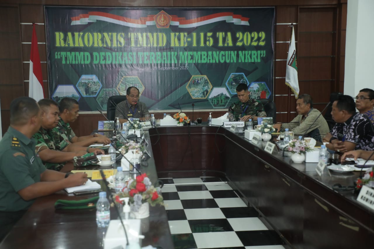 Pemkab Asahan Ikuti Rakornis TMMD ke 115 secara virtual