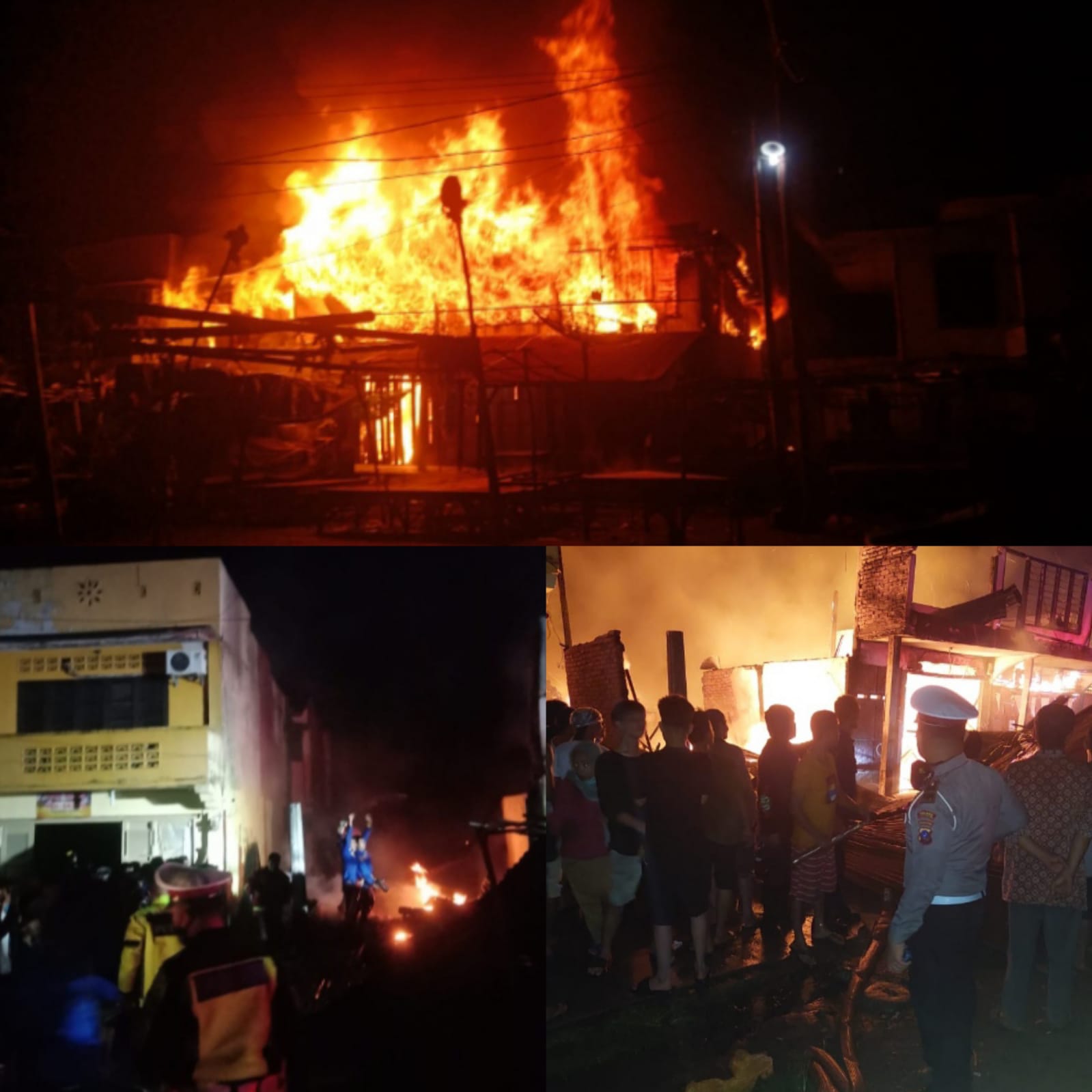 Si Jago Merah Mengamuk, 4 Unit Ruko Ludes Terbakar di Paluta