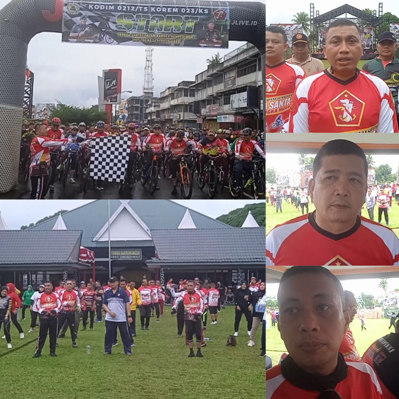 Dandim 0212/Tapsel Lepas Sepeda Santai Bersama Forkopimda Tabagsel Di Padangsidimpuan