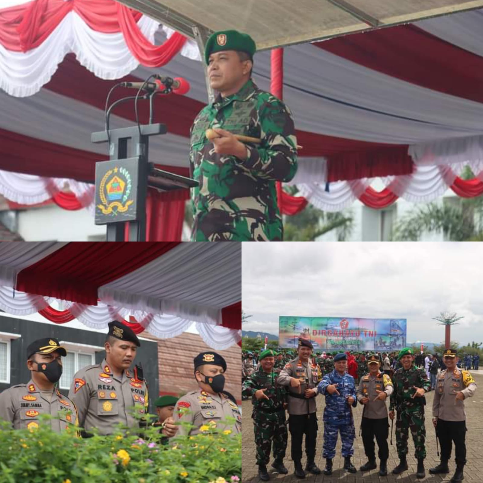 Kapolres Madina Hadiri Upacara HUT TNI ke-77 Tahun 2022  
