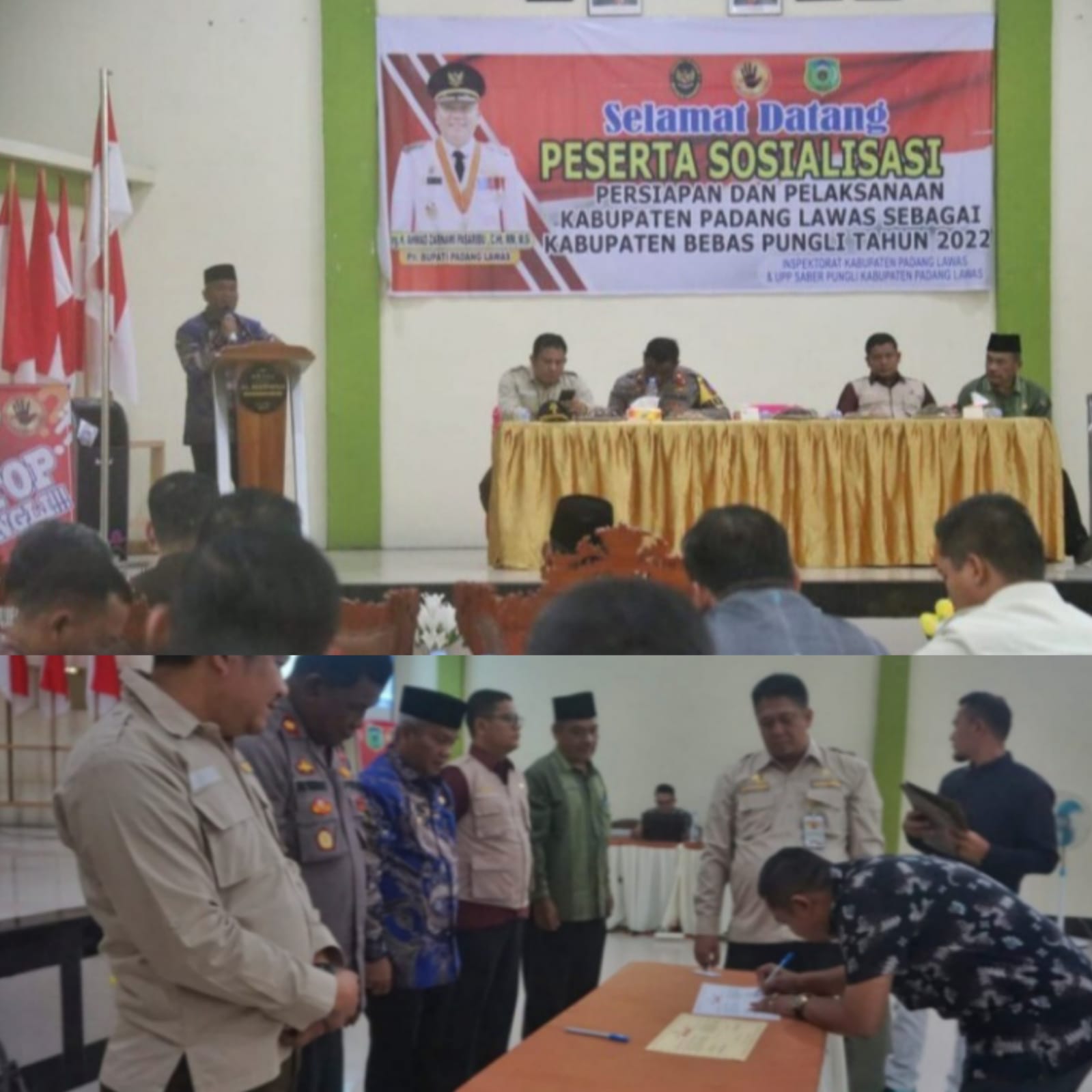 Plt Bupati Buka Sosialisasi Bebas Pungli Bersama Tim UPP Palas