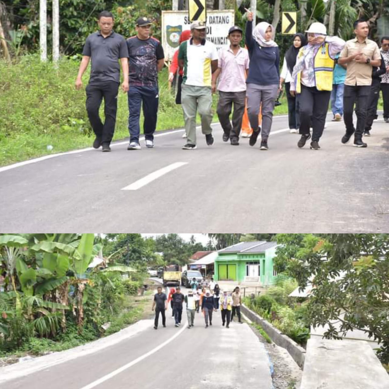 Wabup Atika Tinjau Ruas Jalan Tambiski-Sayur Maincat Capai 100% 