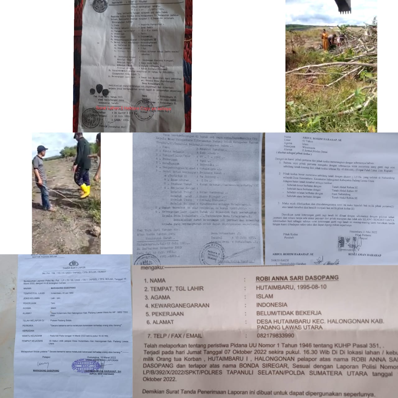 Diduga Kades dan Sekdes Hutaimbaru I Rampas Lahan Warga Dan Aniaya Warga, Ini Kronologisnya
