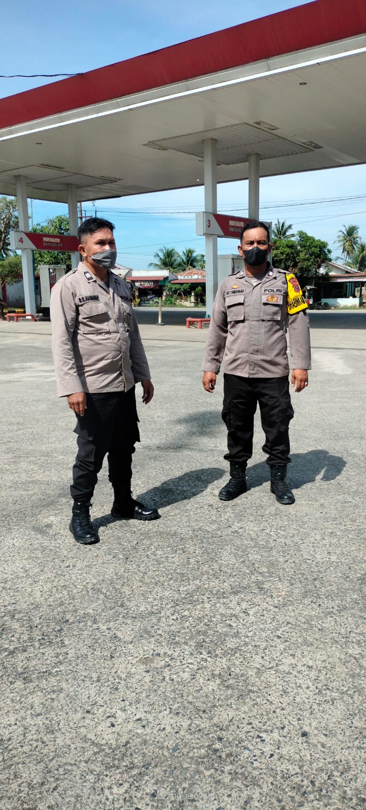 Polsek Pagar Merbau Laksanakan Patroli Monitoring BBM ke SPBU