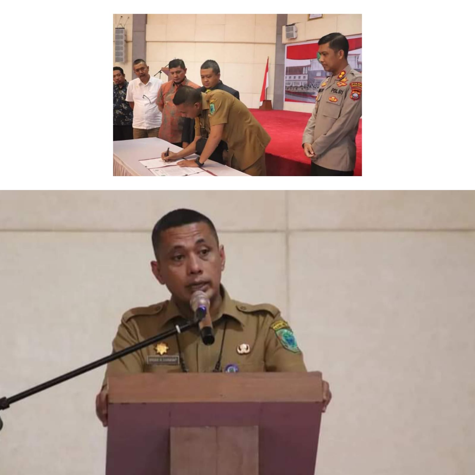 Bupati Paluta Tanda Tangani MoU Lanjutan Pembangunan Mako Polres Tapsel