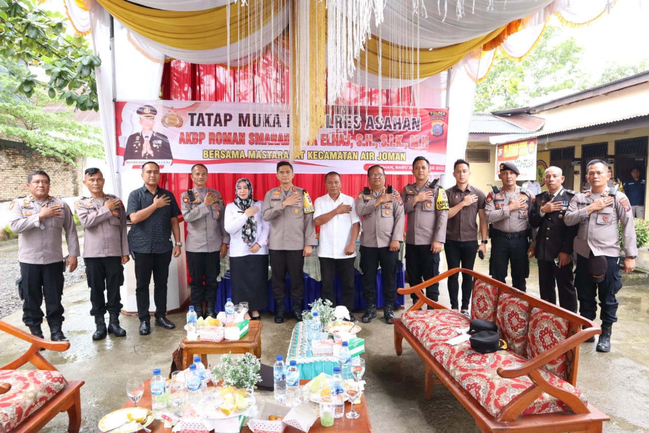 Kunjungan Kerja Kapolres dan Ketua Bhayangkari Cabang Polres Asahan ke Polsek Air Joman