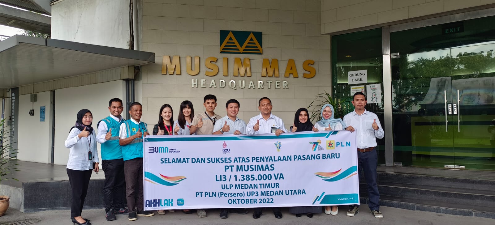 PLN UP3 Medan Utara Lakukan Penyalaan Serentak Listrik Bagi 16 Pelanggan pada HLN 2022
