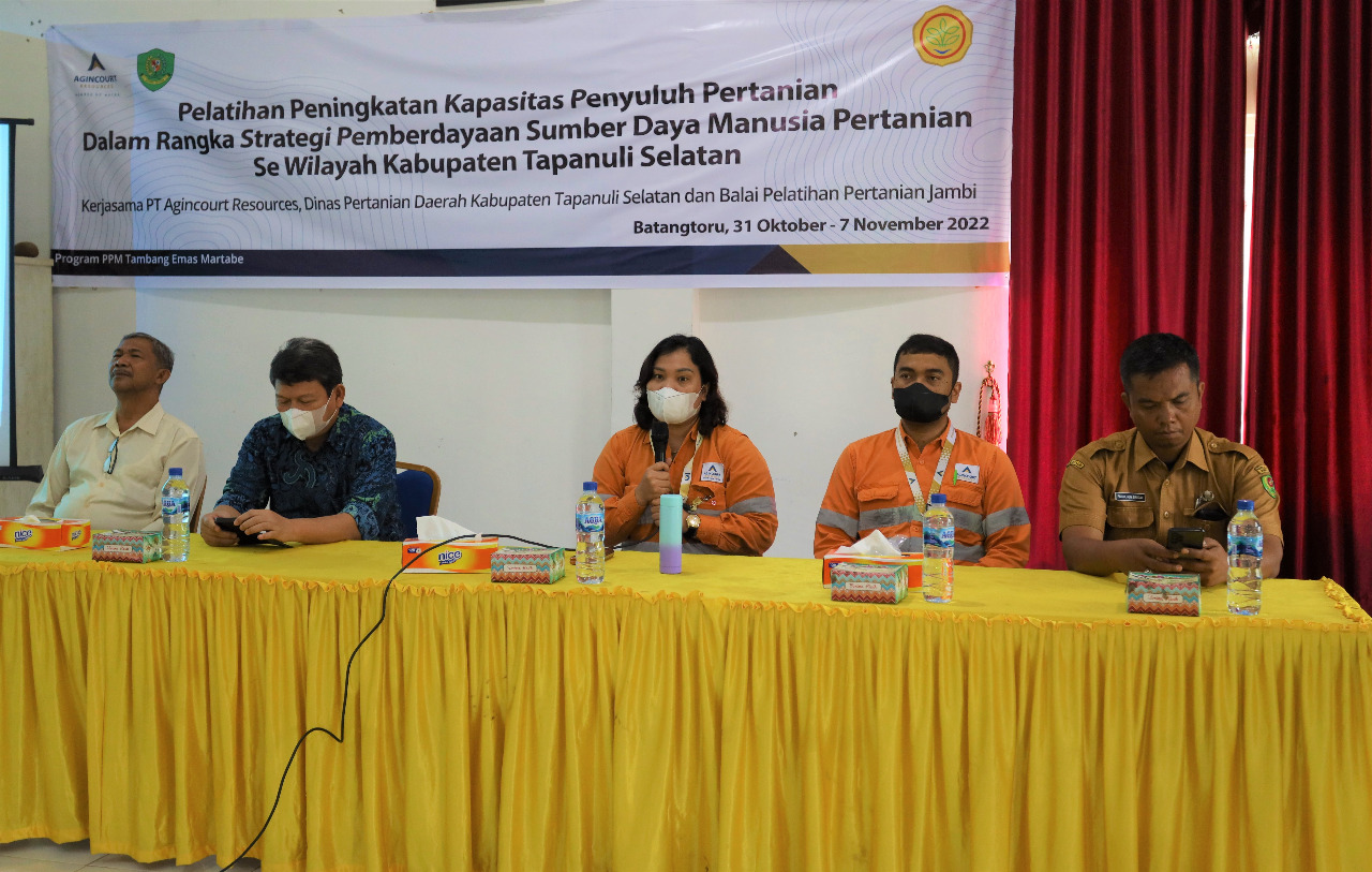 Perdana Se-Sumatra Utara, Agincourt Resources Prakarsai Sertifikasi 30  Penyuluh Pertanian di Tapanuli Selatan