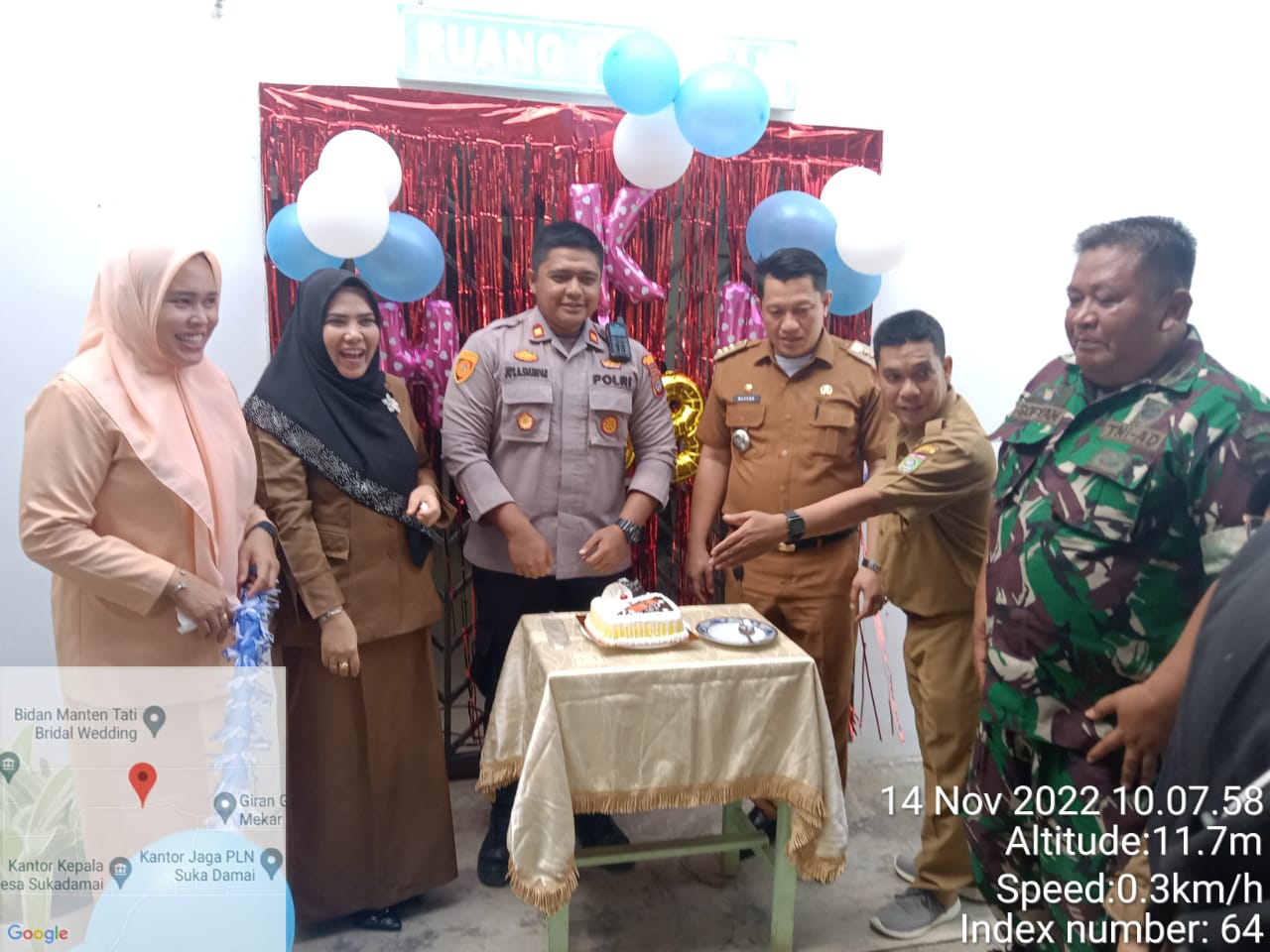 Kapolsek Kota Kisaran Hadiri HKN ke 58 di Puskesmas Kecamatan Pulo Bandring