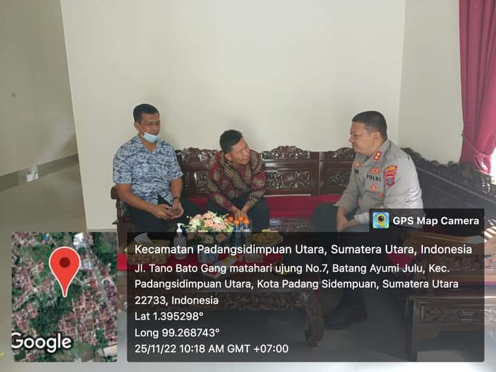 Kapolres Padangsidimpuan Silaturahmi Dengan Lurah Batang Ayumi Julu