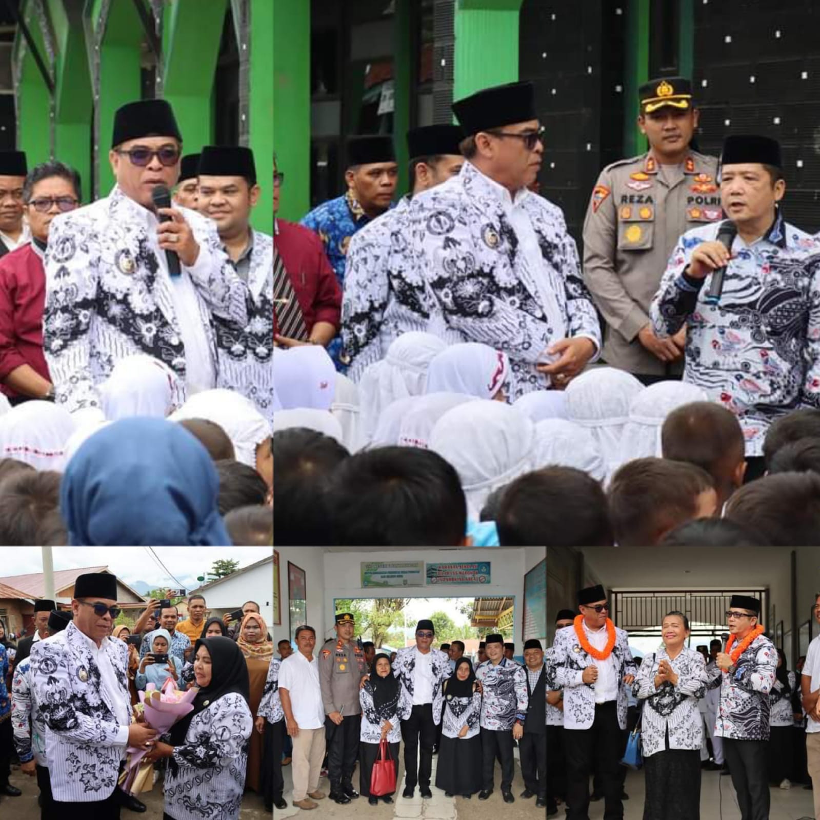 Kapolres Madina Hadiri Hari Guru, Bupati Madina dan Ketua DPRD Bernostalgia Mengenang Masa Masa SD Hingga SMA