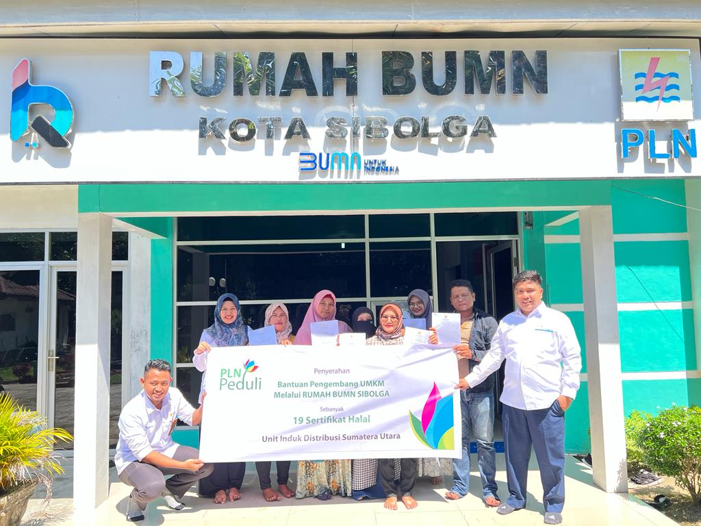 PLN Peduli dan Rumah BUMN Sibolga Bantu UMKM Raih 19 Sertifikat Halal di Tahun 2022