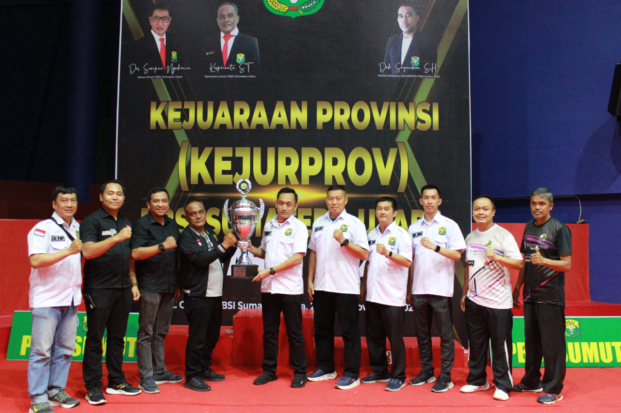 Medan Sabet Juara Umum Kejurprov PBSI Sumut, Pelatih dan Atlet Persembahkan Gelar Untuk Ade Jona