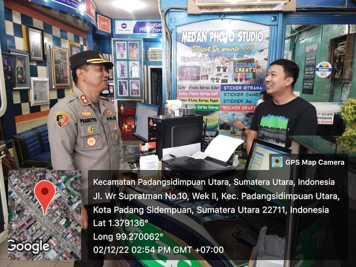 Kapolres Padangsidimpuan Sapa Pemilik Studio Medan Photo Pesan Kamtibmas Tersampaikan