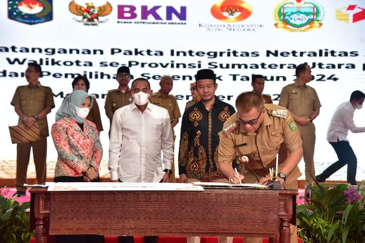Bupati Madina Teken Fakta Integritas Netralitas ASN di Medan