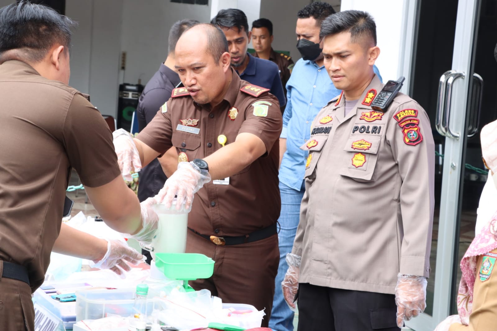Kapolres Asahan Hadiri Pemusnahan Barang Bukti di Kejaksaan Negeri Kisaran