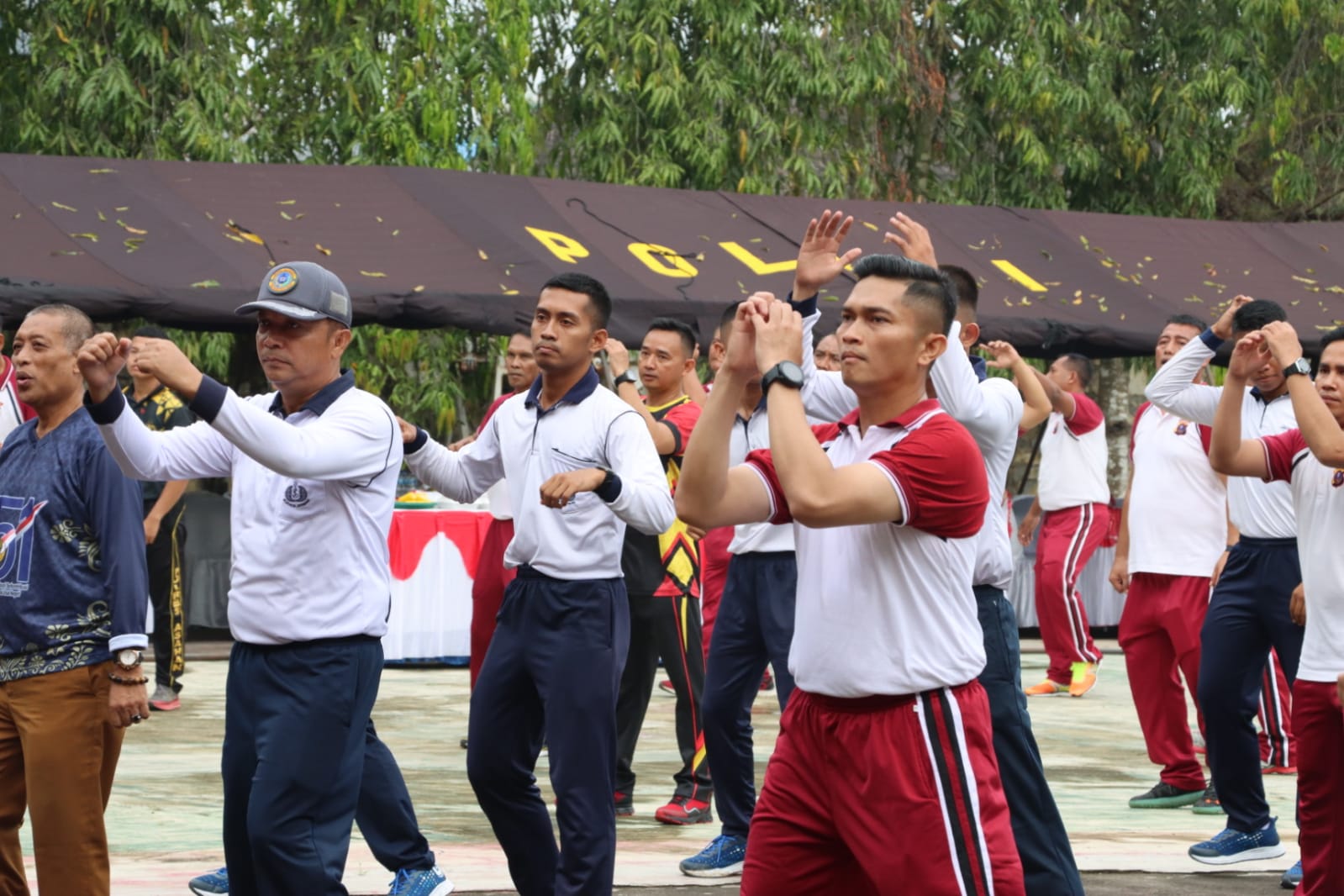 Gelar Olahraga Bersama, TNI-Polri di Asahan Kompak Jaga Sinergitas dan Soliditas