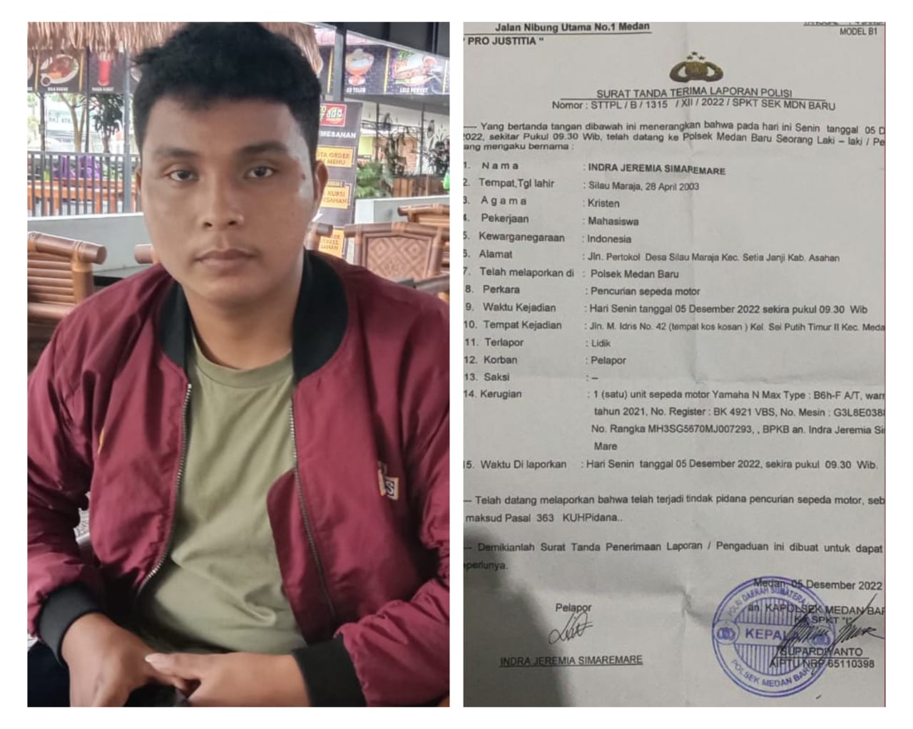 NMAX Oknum Wartawan Hilang Dari Kos Kosan Jalan M.Idris