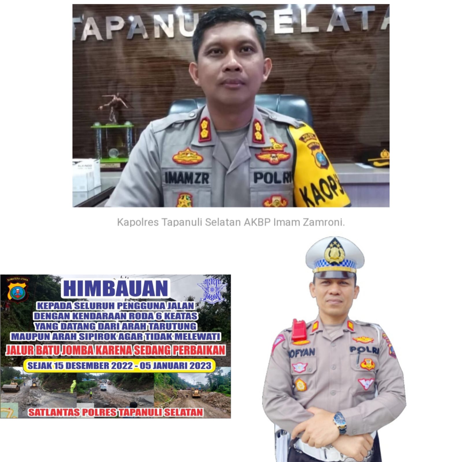 Himbauan Kapolres Tapsel, Mulai 15 Desember 2022-5 Januari 2023 Kenderaan Roda 6 Ke Atas Jangan Lewat Batu Jomba, Ini Penjelasannya
