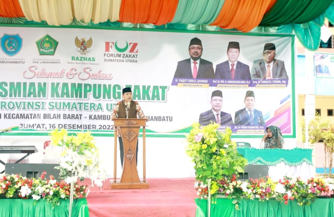 Kemenag RI, Resmikan Kampung Zakat di Labuhanbatu.