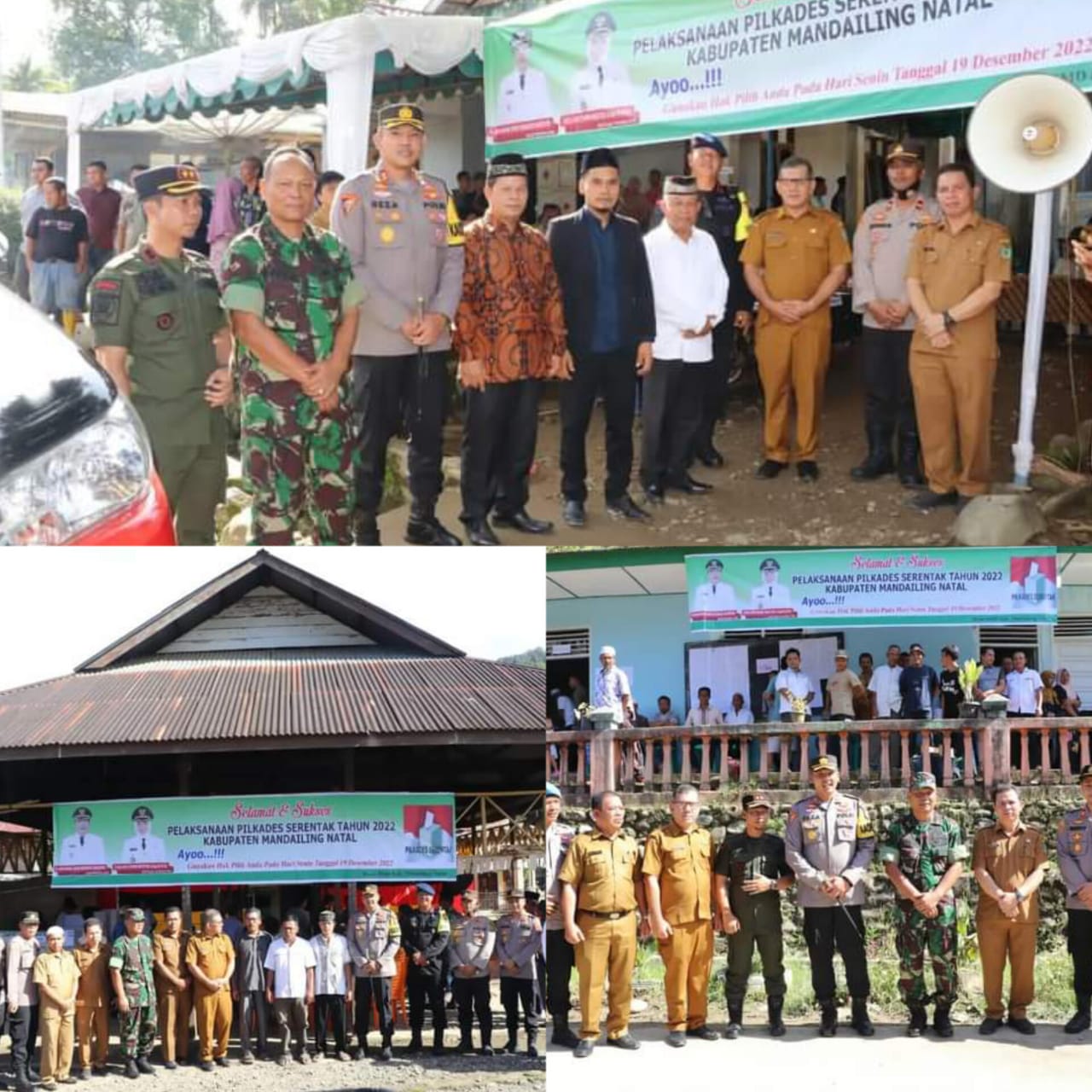 KAPOLRES MADINA DAN ROMBONGAN MONITORING PILKADES DI WILAYAH PANTAI BARAT