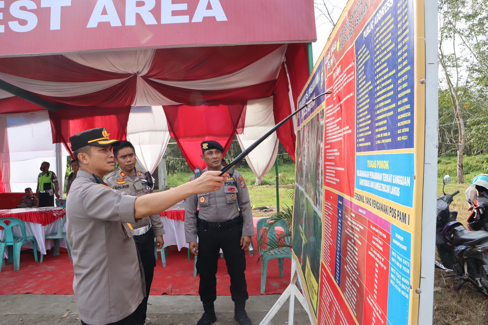 Kapolres Asahan Cek Pos Pelayanan Meranti dan Pos Pelayanan Simpang Katarina