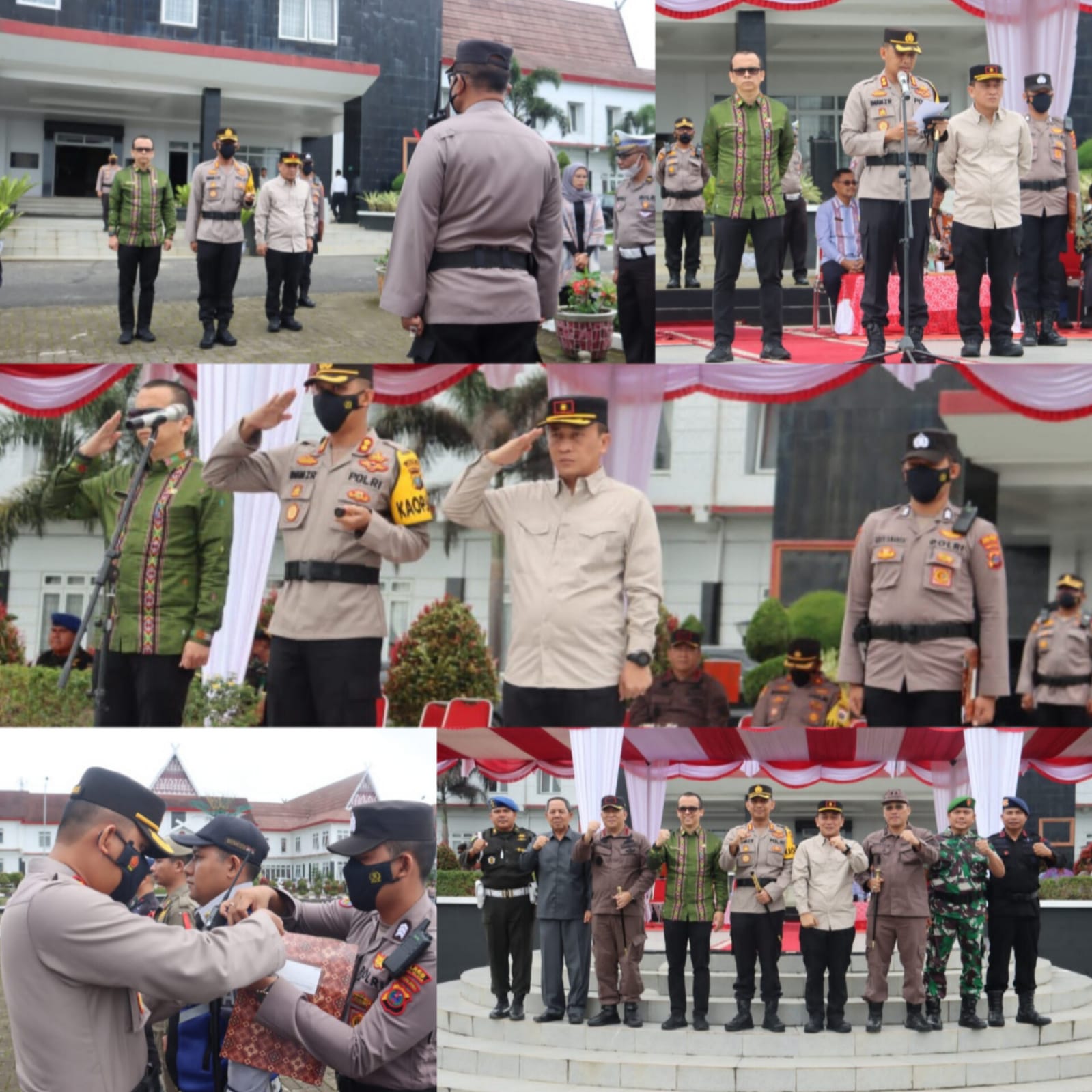 Bacakan Amanat Kapolri, Kapolres Tapsel Pimpin Apel Gabungan Gelar Pasukan Operasi Lilin Toba 2022
