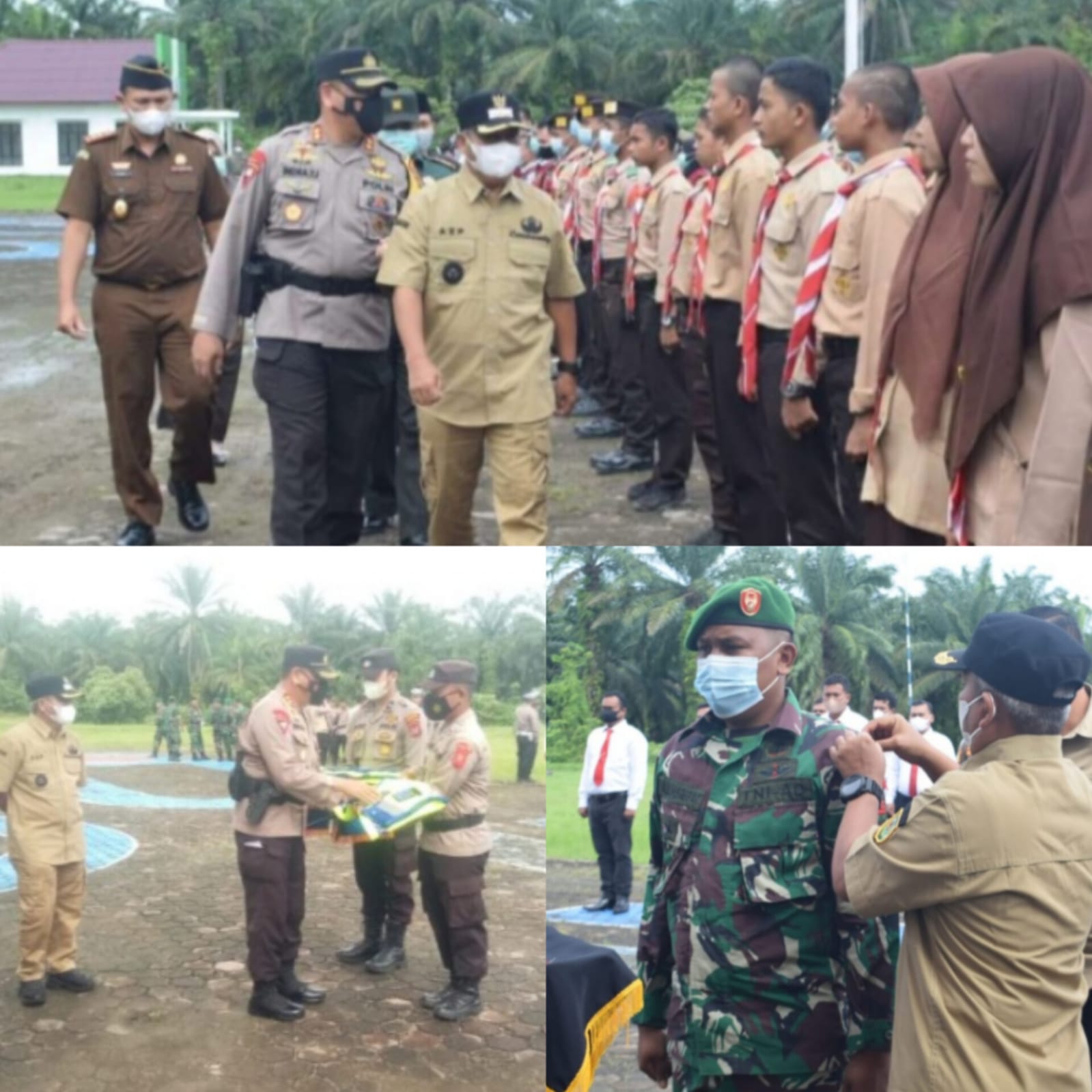Kapolres Dampingi Plt Bupati Palas Bacakan Amanat Kapolri Saat Pimpin Apel Gelar Pasukan Lilin Toba 2022