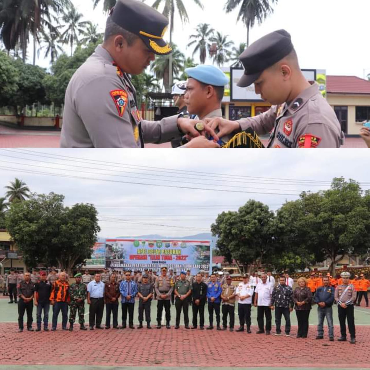 KAPOLRES MADINA PIMPIN APEL GELAR PASUKAN OPS LILIN TOBA TAHUN 2022 DALAM RANGKA PENGAMANAN NATARU