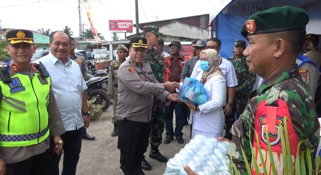 Kapolres, Wabup Asahan, Dan Dandim 0208/AS Tinjau Pos Pengamanan 3