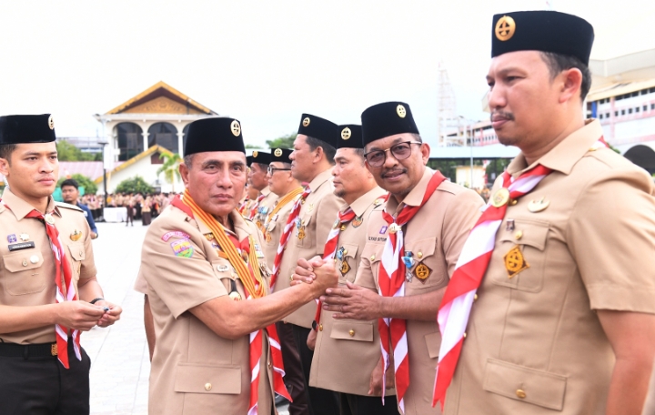 Kembali Hidupkan Pramuka di Sumut, Edy Rahmayadi Dianugerahi Gelar Bapak Pramuka Sumut