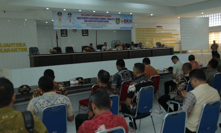 Asisten Administrasi Umum Buka Ujian Dinas dan Ujian Penyesuian Ijazah di Lingkungan Pemkab Asahan TA 2023