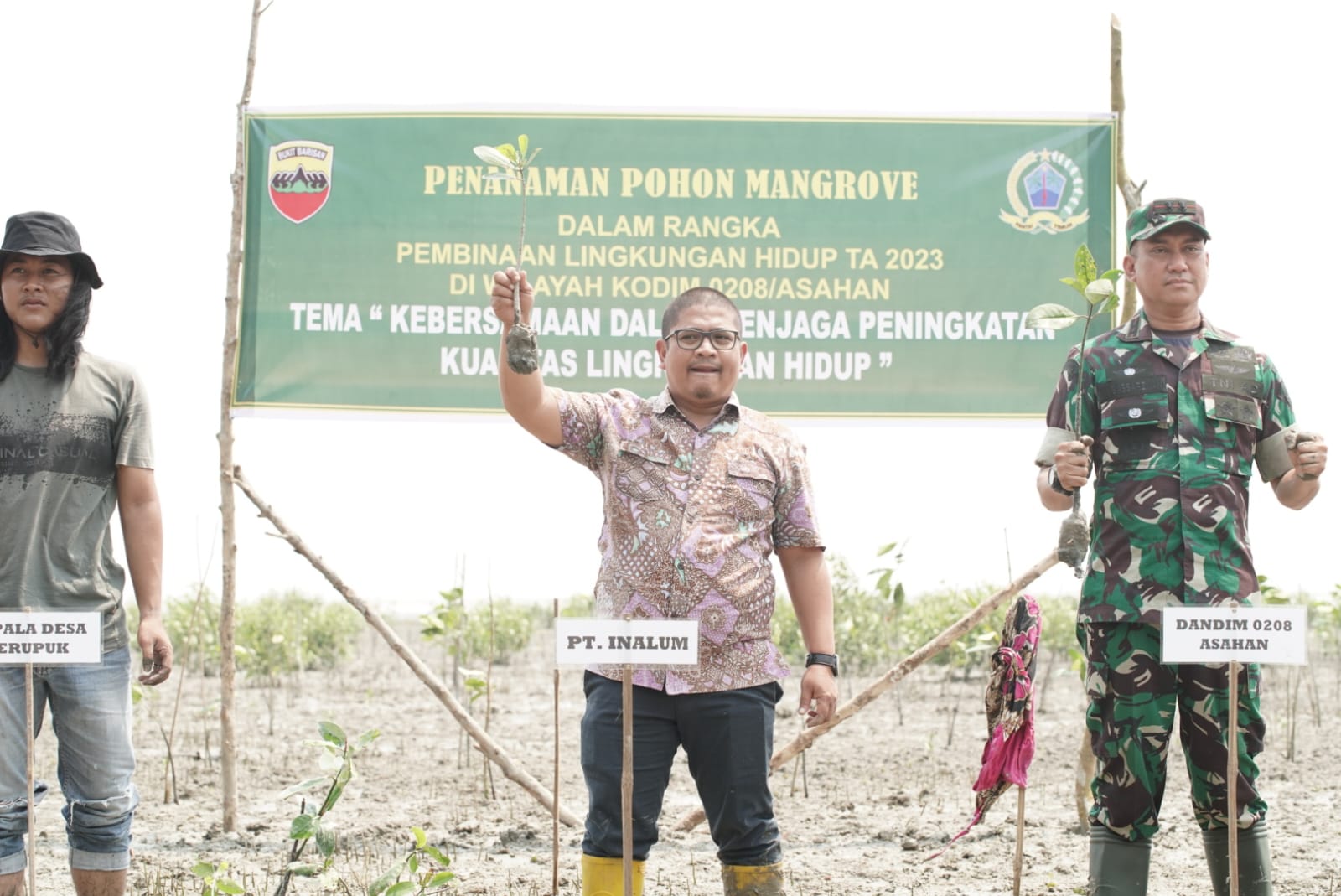 Inalum Kolaborasi Kodim 022/Asahan Tanam Mangrove di Batubara