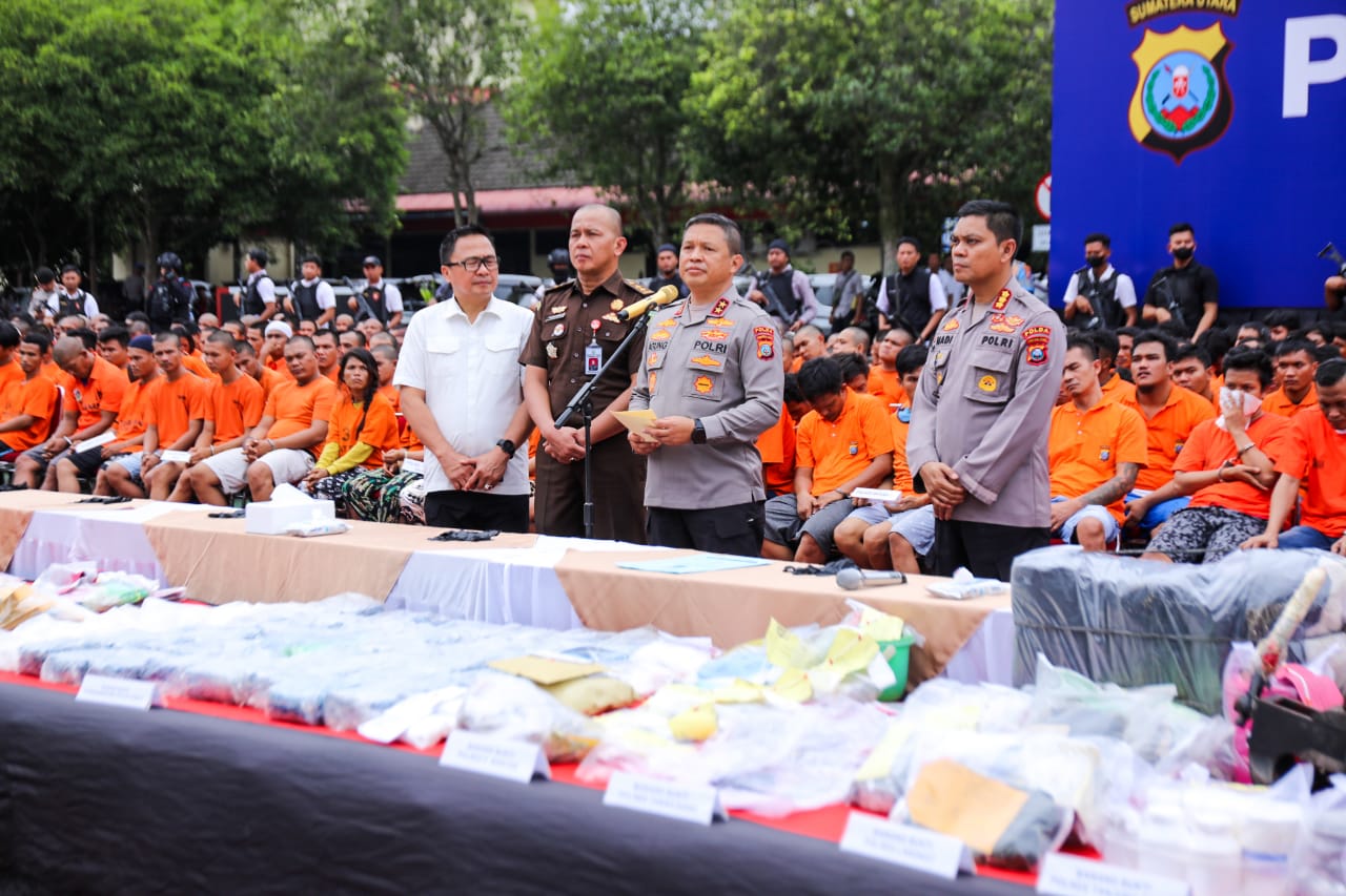Polda Sumut Bongkar Pabrik Narkoba di Tanjung Balai, Irjen Agung Setya: Ini Dikendalikan Napi di Lapas