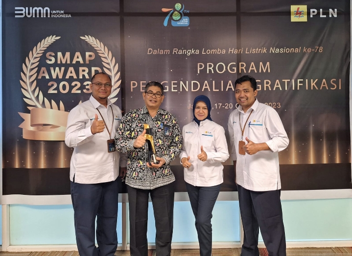 PLN UIP SBU Rebut Juara II Program Pengendalian Gratifikasi Unit Induk SMAP Award 2023