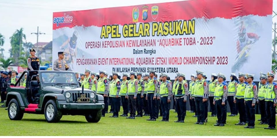Polda Sumut Apel Gelar Pasukan 2.761 Personel Amankan Event Internasional Danau Toba
