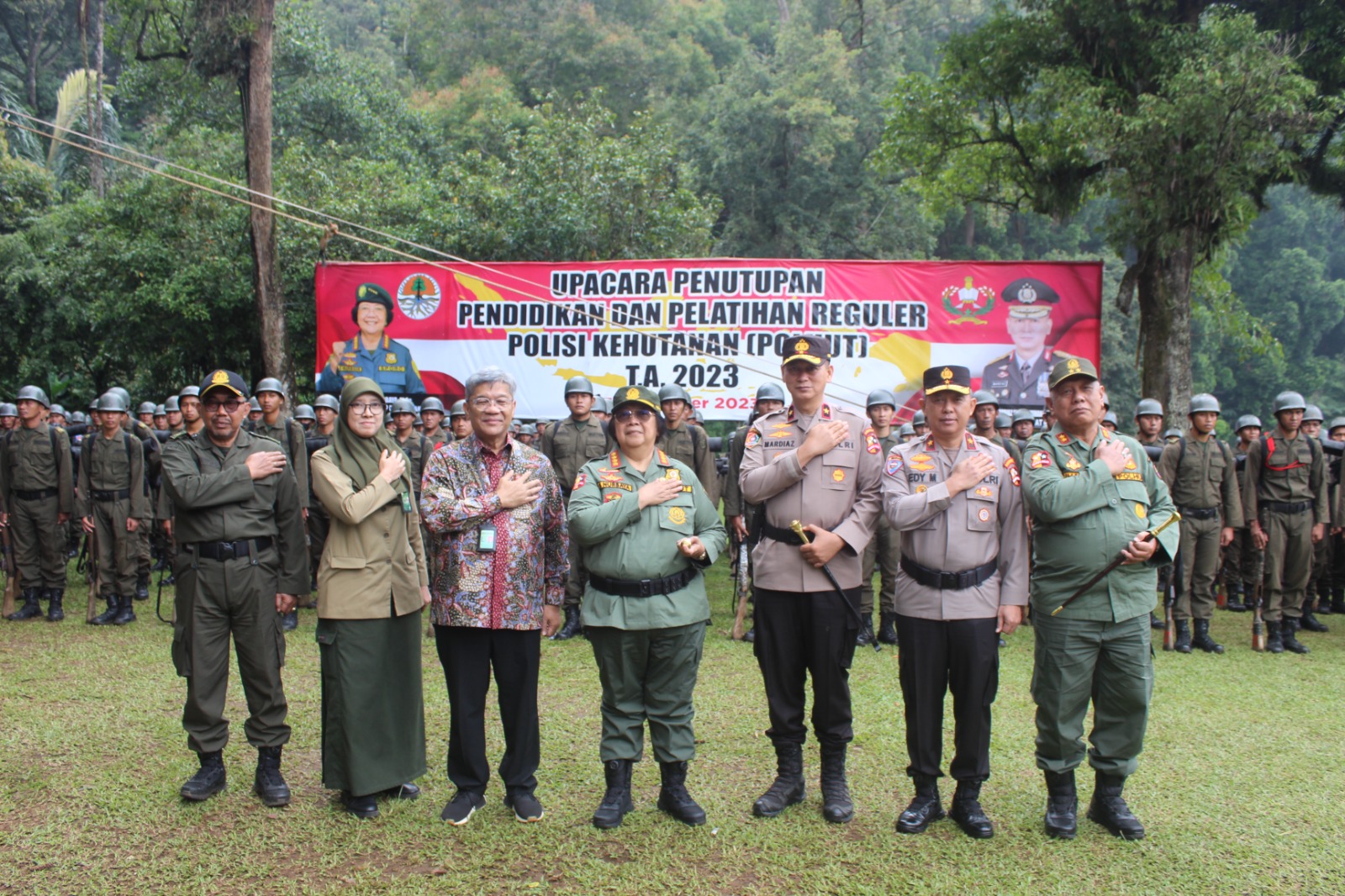 Menteri LHK RI Tutup Diklat Reguler Polhut Tahun 2023