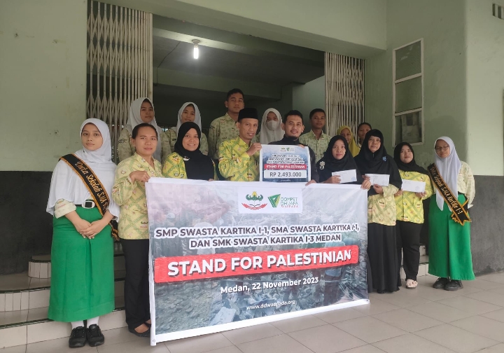 SMP-SMA Kartika I-1 Medan dan SMK Kartika I-3 Medan Donasi Untuk Palestina