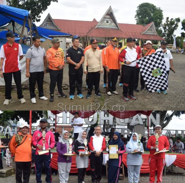 Dalam Rangka HUT KOPRI dan PGRI Tahun 2023,Sekda Palas lepas Peserta Jalan Santai