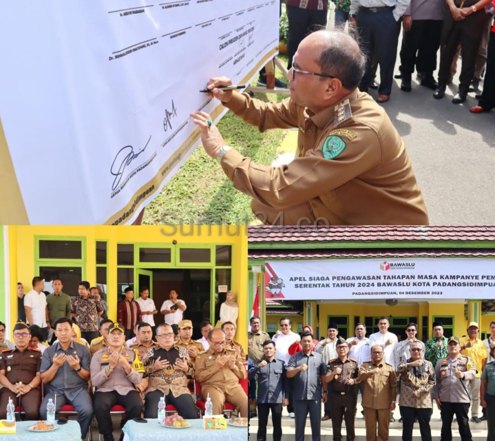 Penjabat Walikota Padangsidimpuan Pimpin Apel Siaga,Letnan Dalimunthe : Pelaksanaan Pemilu 2024 Berjalan Dengan Integritas & Sesuai Perundang - Undangan